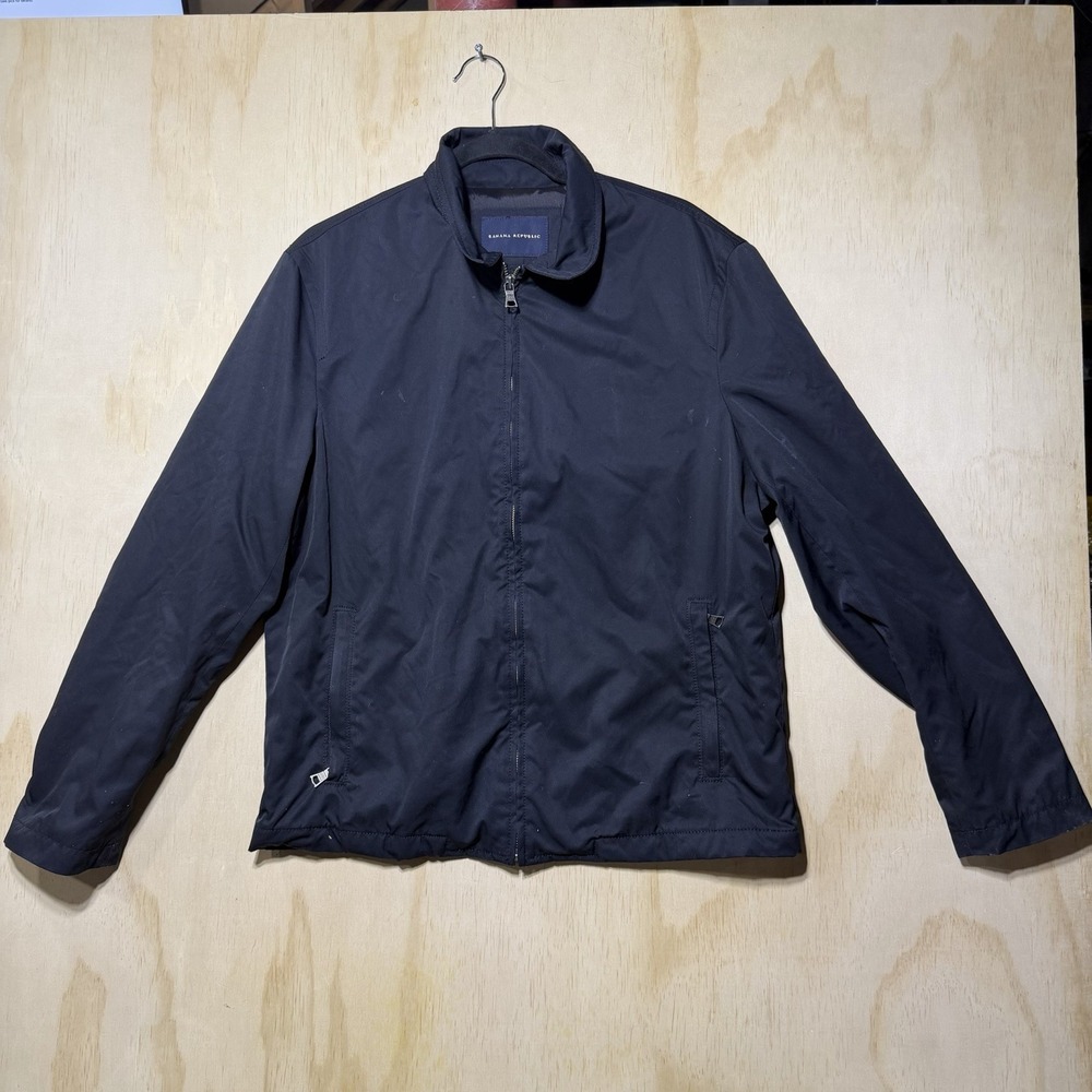 Banana Republic Jacket Mens Medium Navy Full Zip Lightweight Casual Coat